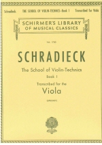 Schradieck : School of Violin Technics, Op. 1 - Book 1