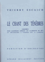 Escaich: Le Chant Des Tenebres - 스코어 (Saxophone Solo)